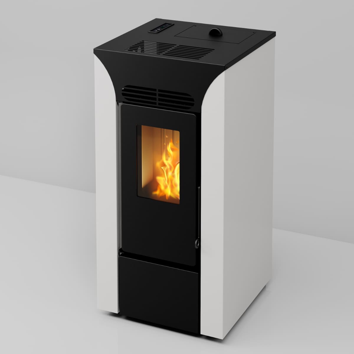 Anja 8,9 kW – Classe A+ | Stufa a Pellet Compatta e Canalizzabile | Colore Bianco