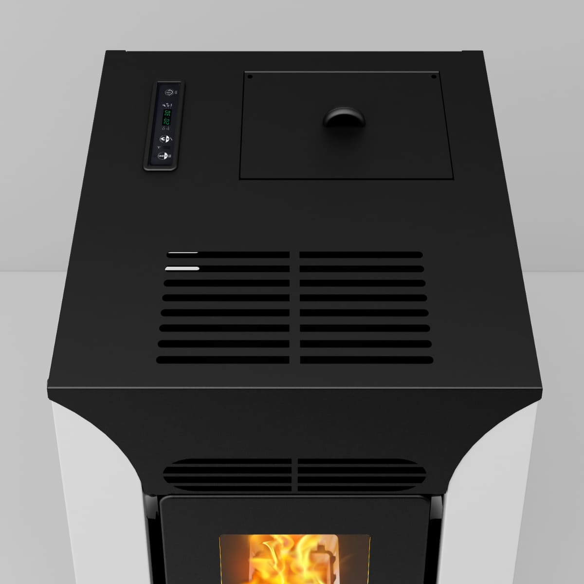 Anja 8,9 kW – Classe A+ | Stufa a Pellet Compatta e Canalizzabile | Colore Bianco — foto 2