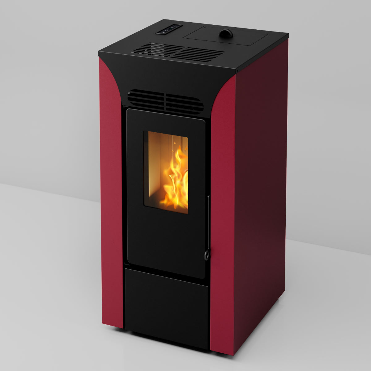 Anja 8,9 kW – Classe A+ | Stufa a Pellet Compatta e Canalizzabile | Colore Bordeaux