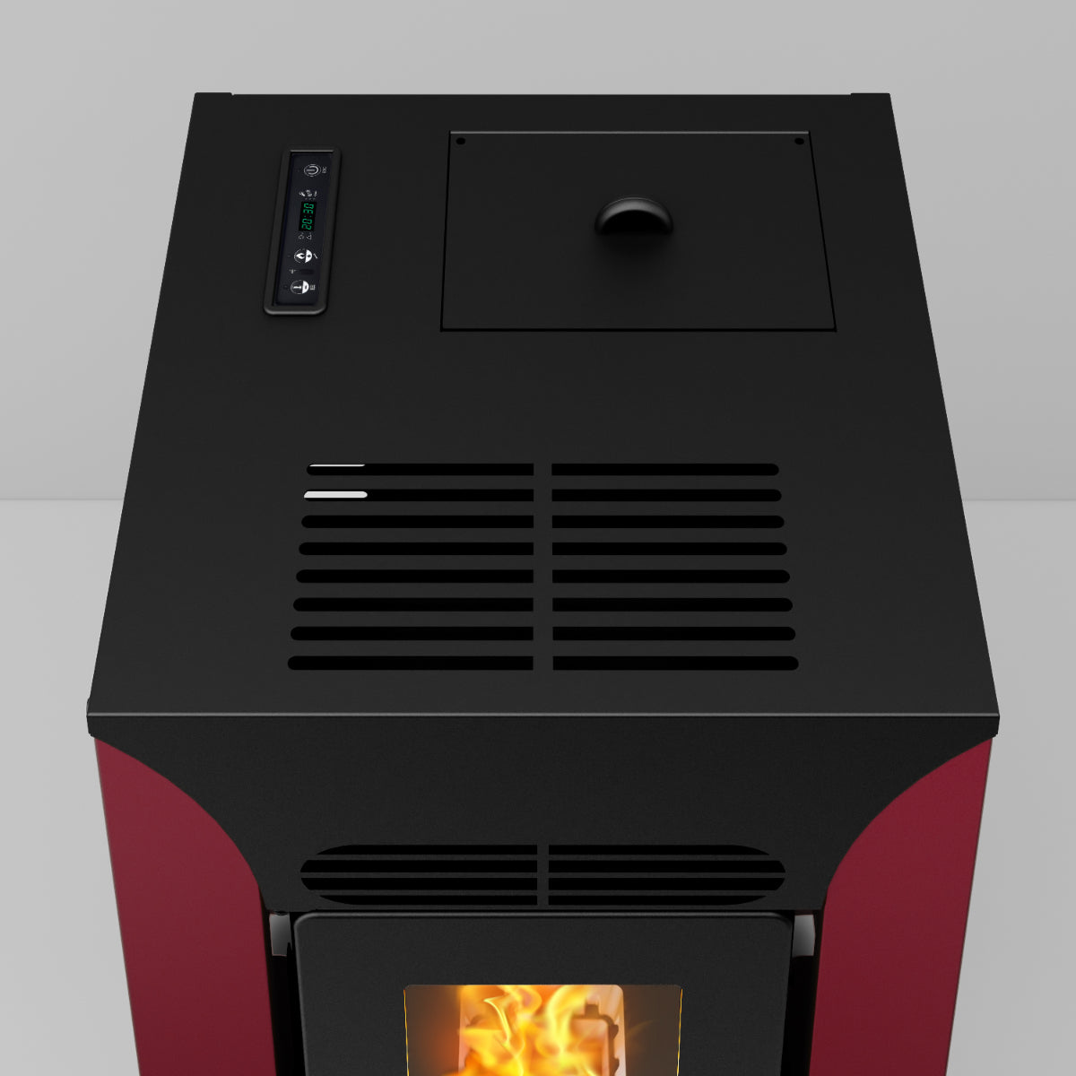 Anja 8,9 kW – Classe A+ | Stufa a Pellet Compatta e Canalizzabile | Colore Bordeaux — foto 2