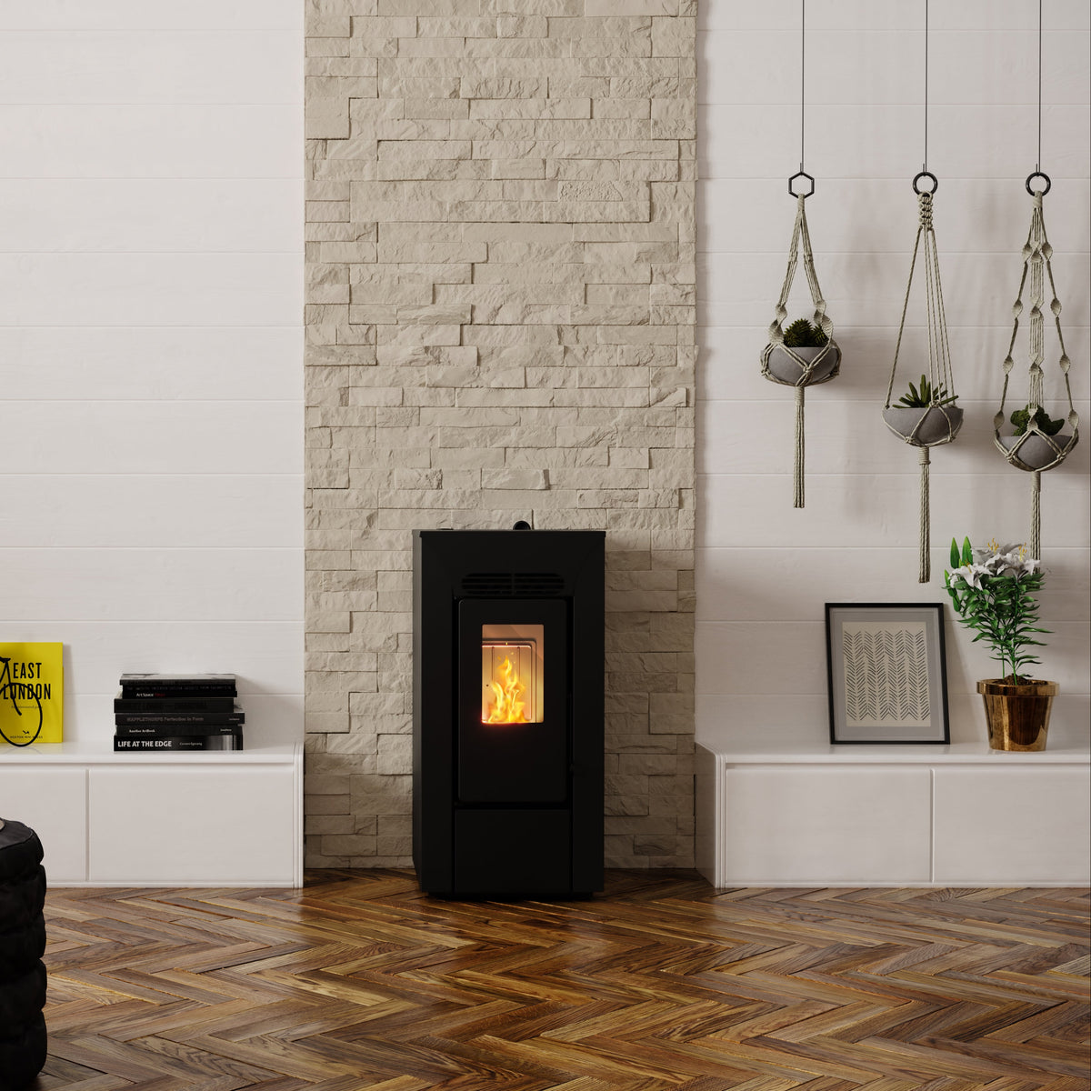 Anja 8,9 kW – Classe A+ | Stufa a Pellet Compatta e Canalizzabile | Colore Nero — foto 3