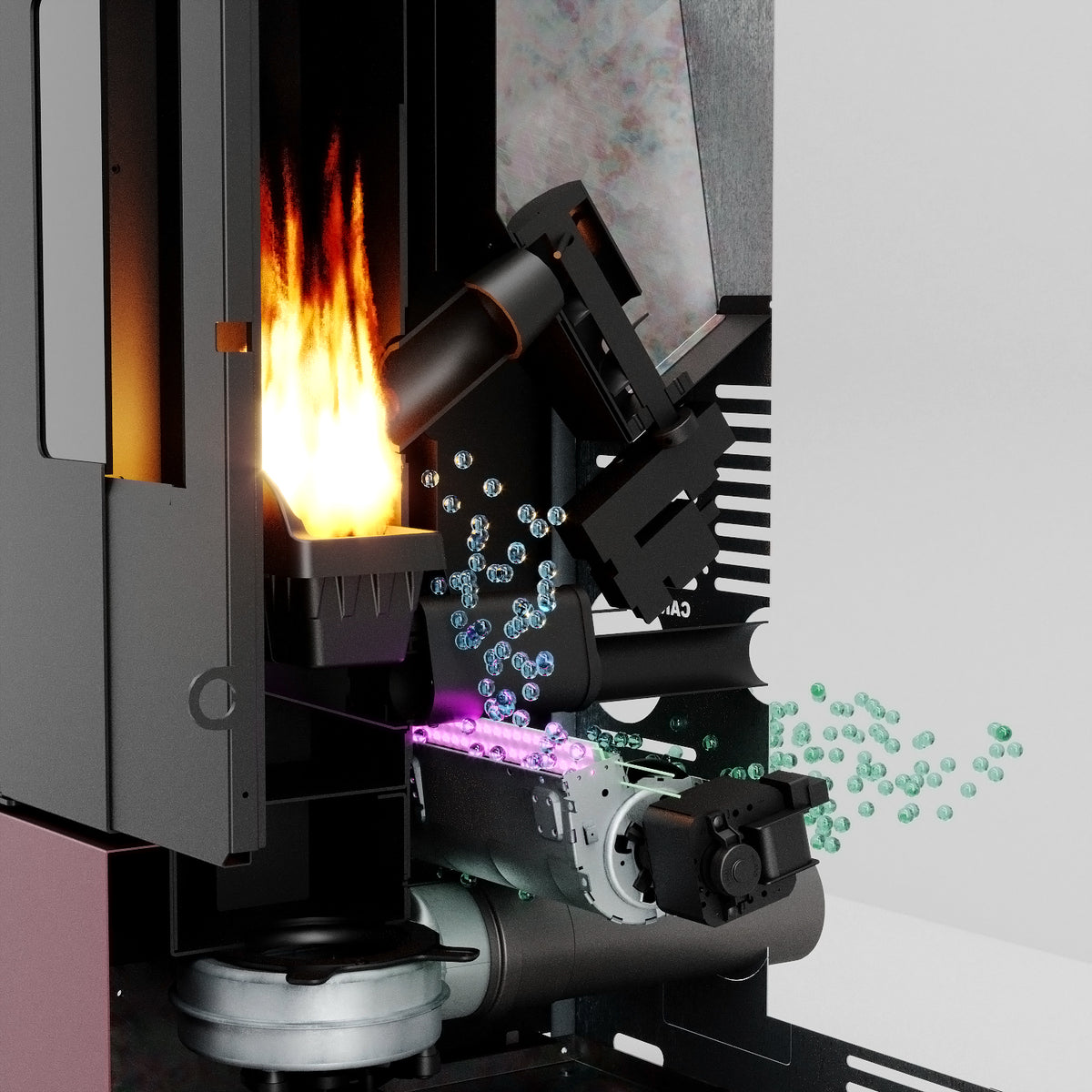 Mira 8,7 kW - 5 Stelle | Stufa a Pellet con sistema Ray Clean - Canalizzabile | Colore Bordeaux — foto 2
