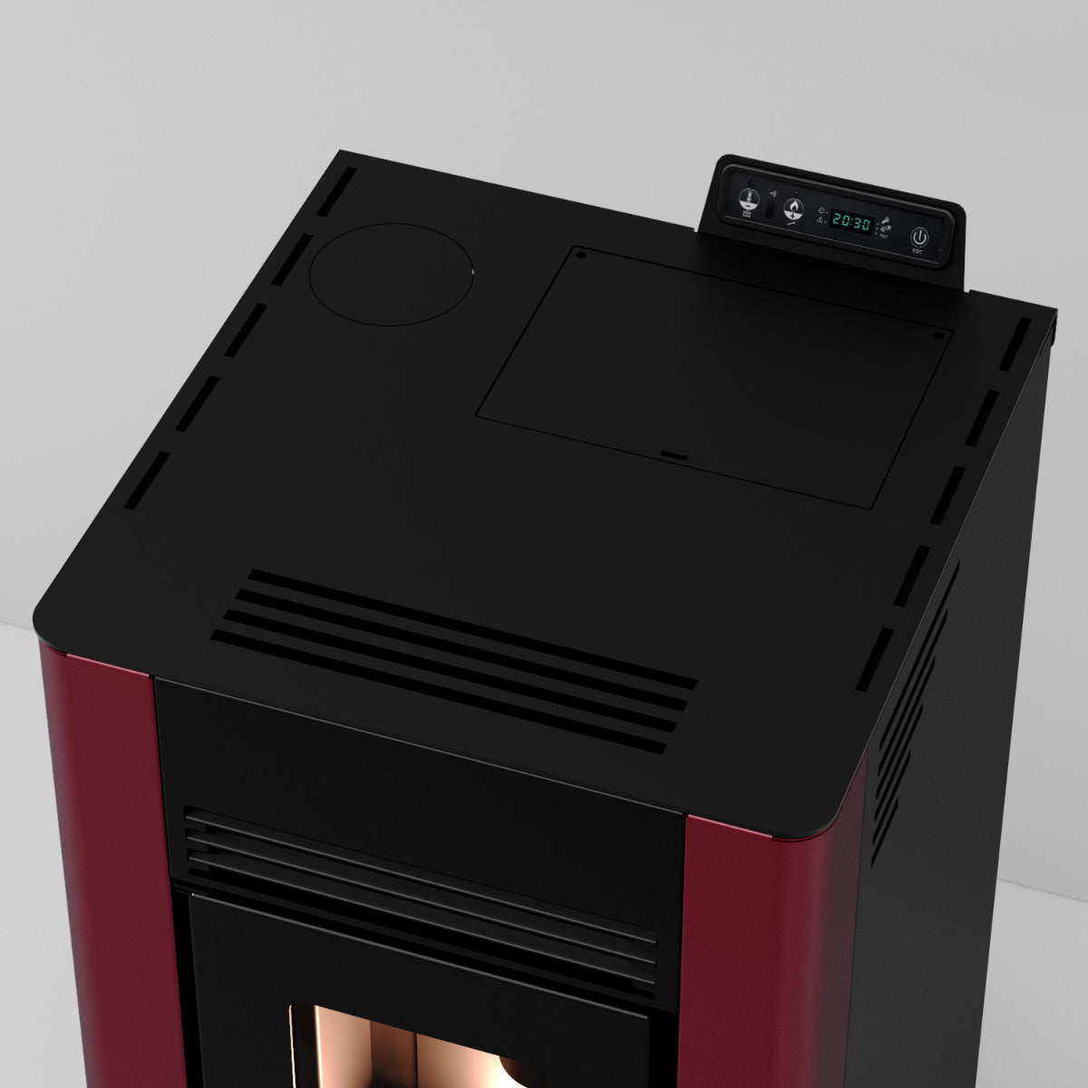 Mira 8,7 kW - 5 Stelle | Stufa a Pellet con sistema Ray Clean - Canalizzabile | Colore Bordeaux — foto 4